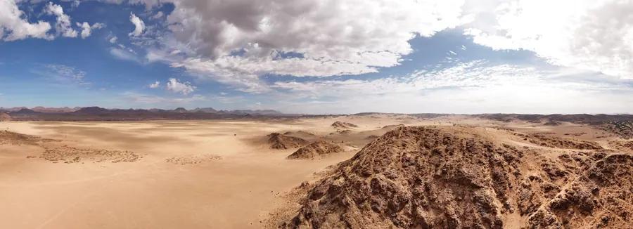 Namibia aerial panorama - Drone aerial view from Namvic Safaris Namibia operations.