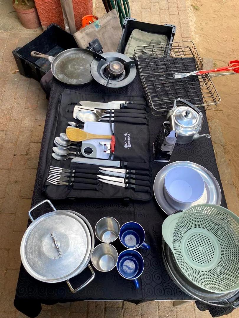 Camping kitchen kit - Kitchen and cooking equipment used in Namvic camping-ready vehicle setups.
